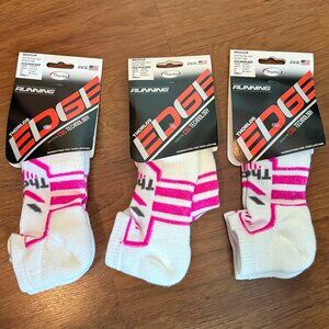 THORLOS EDGE COURT LOT OF 3 MICRO MINI RUNNING SOCKS UNISEX MEDIUM ATHLETIC NEW